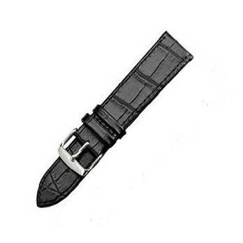 [worldbuyer] KOLIGHT Kolight Black Fashion Durable 20mm Genuine Leather Buckle Watch Band /1342633