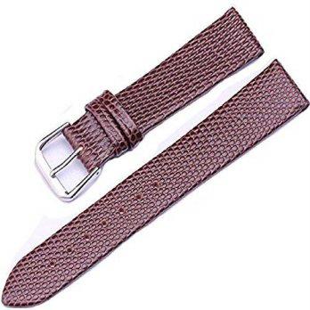 [worldbuyer] KOLIGHT Kolight Brown Lizard lines Durable 14mm Genuine Leather Buckle Watch /1342638