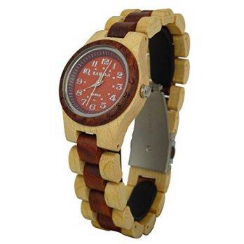 [worldbuyer] Kahala Watch Handmade Hawaiian Style Wooden Quartz Watch Made with Maple & Re/1376356