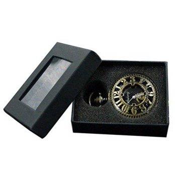 [worldbuyer] Liheye M046 Bronze Arabic Numbers Clamshell Skeleton Gears Hand Wind Mechanic/1341757