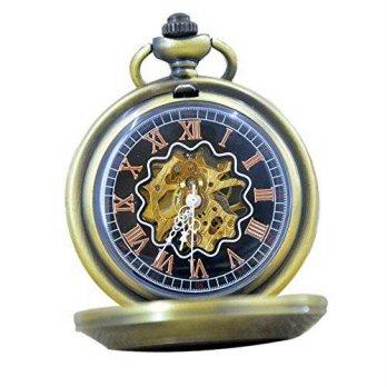 [worldbuyer] Liheye The Communist Party of Soviet Emblem Skeleton Gears Bronze Hand Wind M/1344920