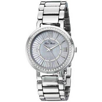 [worldbuyer] Lucien Piccard Womens LP-11902-22MOP Analog Display Silver-Tone Watch/1376123