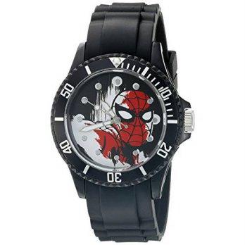 [worldbuyer] Marvel Spider-Man Mens W002561 Spider-Man Analog Display Analog Quartz Black /1409317