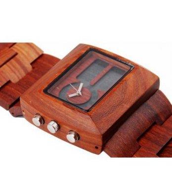 [worldbuyer] Mercimall Unique Handcrafted Mens Wooden Watches with Quartz Movement Calenda/1373764