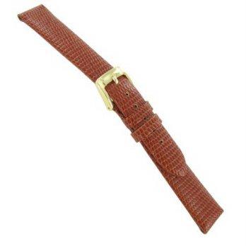 [worldbuyer] Milano 13mm Speidel Padded Lizard Grain Genuine Leather Ladies Tan Brown Watc/1350461