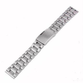 [worldbuyer] Neewer 22mm Stainless Steel Bracelet Watch Band Strap with Flat Ends -Silver/1348891