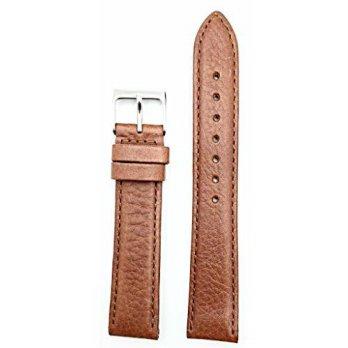 [worldbuyer] NewLife 18mm Tan Oily Vegetable Leather, Lightly Padded Watchband/1354934