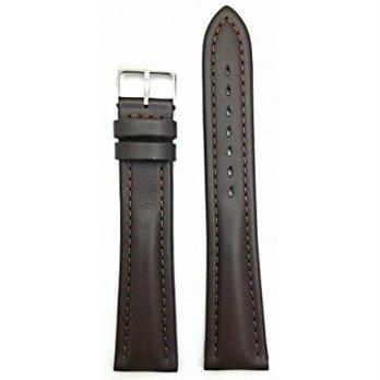 [worldbuyer] NewLife 22mm X-Long, Dark Brown Soft Leather, Medium Padded Watch Band/1354641