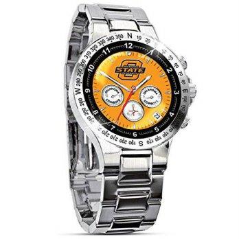 [worldbuyer] Oklahoma State Cowboys Mens Collectors Watch by The Bradford Exchange/1377982