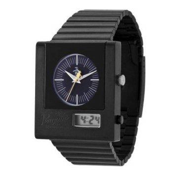 [worldbuyer] Original Penguin Mens OP 3013 BK Joey Black Plated Stainless Steel Watch/1378445