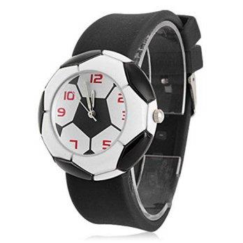 [worldbuyer] Ouku Christmas Gift Childrens Kids Quartz Analog Football Style Dial Silicone/507991