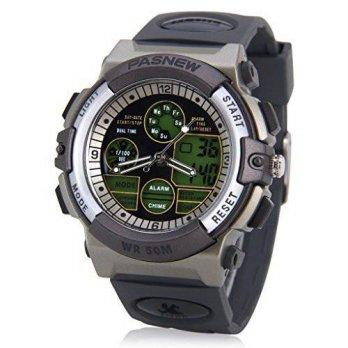 [worldbuyer] PASNEW Waterproof Sport Watch for Student Boy Stop Watch, Alarm Clock, Count /555876