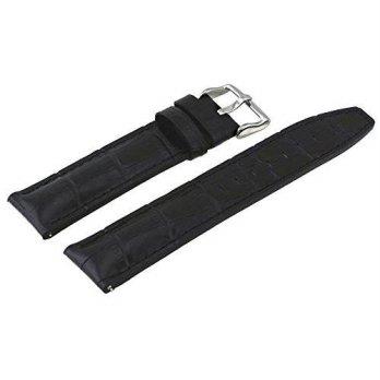 [worldbuyer] Rev ITAL181-122 Mens 22mm Genuine Black Leather Quick Release Spring Bar Repl/1362119