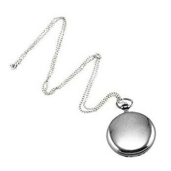 [worldbuyer] SODIAL(R) Cool Chrome Chain Pocket Watch (Silver)/1341324