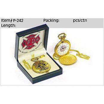 [worldbuyer] Sigma Impex Golden Fire Fighter Pocket Watch/1346407