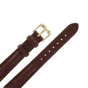 [worldbuyer] Speidel 14mm Ladies Retro Brown Stitched Leather Watch Band/1342007