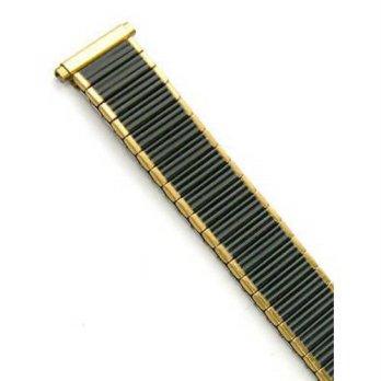 [worldbuyer] Speidel SPEIDEL 16-19MM SHORT BLACK GOLD STAINLESS STEEL WATCH BAND STRAP/1347682