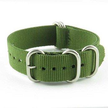 [worldbuyer] StrapsCo 16mm Premium Green Nato Zulu G10 Ballystic Nylon Watch Strap with He/1401891