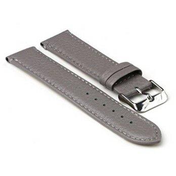 [worldbuyer] StrapsCo Grey Textured Grain Leather Watch Strap size 20mm/1354664