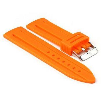 [worldbuyer] StrapsCo Orange Silicone Divers Watch Band size 18mm/1404363