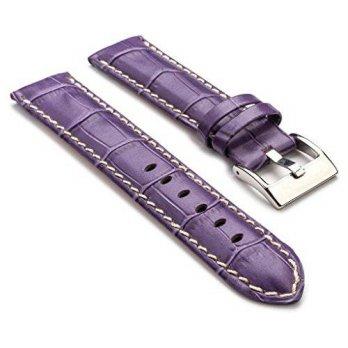 [worldbuyer] StrapsCo Premium Purple Croc Embossed Leather Watch Strap size 24mm/1344833