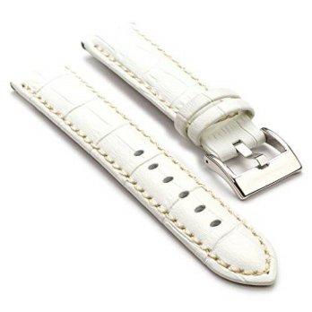 [worldbuyer] StrapsCo Premium White Croc Embossed Leather Watch Strap size 30mm/1341881