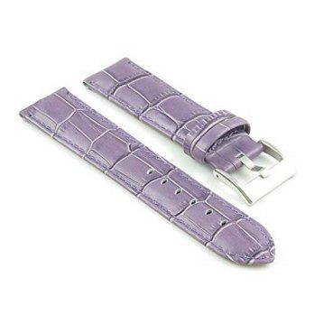 [worldbuyer] StrapsCo Purple Padded Croc Leather watch Strap size 28mm/1342749