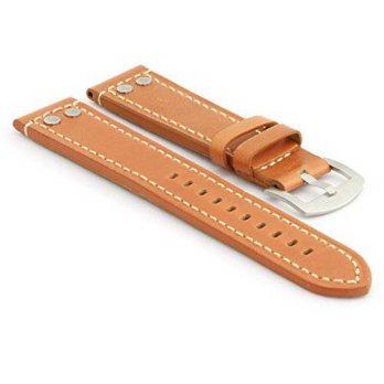 [worldbuyer] StrapsCo Tan Thick Leather Watch Strap with Rivets size 18mm/1348666