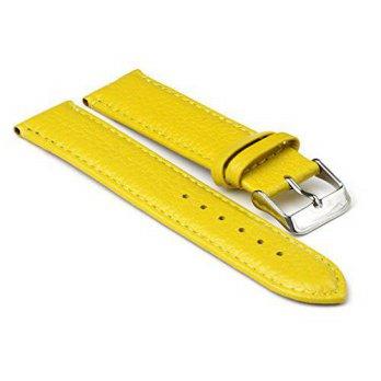 [worldbuyer] StrapsCo Yellow Textured Grain Leather Watch Strap size 14mm/1355502