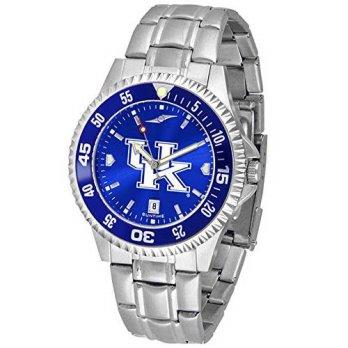 [worldbuyer] SunTime Kentucky Wildcats UK Mens Stainless Steel Dress Watch/1378177