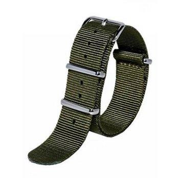 [worldbuyer] Sutter & Stockton 20mm Olive Green Interchangeable Replacement Military Watch/1353035