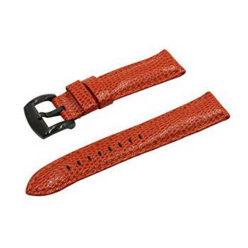 [worldbuyer] Swiss Reimagined 20mm Orange Lizard Grain Padded Italian Calfskin Leather Wat/1361733