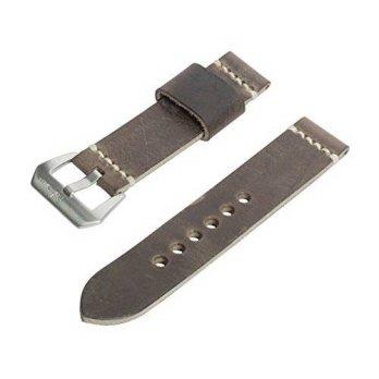 [worldbuyer] Swiss Reimagined 22mm Antique Brown Full Thickness Italian Leather Watch Band/1354050