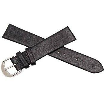 [worldbuyer] TIME4BEST Black Unisex Quality Soft Leather Watch Strap Band Womens Mens 22mm/1342924