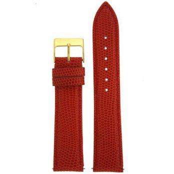 [worldbuyer] Tech Swiss 18mm Watch Band Genuine Leather Lizard Grain Red Quick Release Bui/1401656