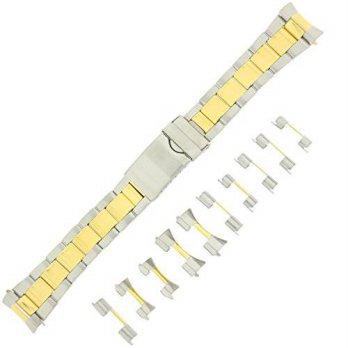 [worldbuyer] Tech Swiss TSMET427-26 Watch Band Metal Stainless Steel Gold Plated 2-Tone 22/1354587