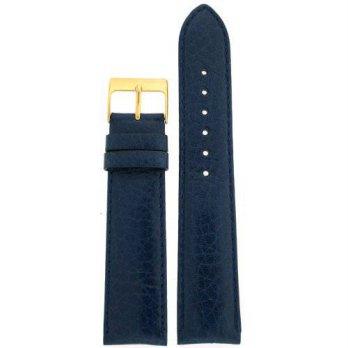 [worldbuyer] Tech Swiss Watch Band Calfskin Leather Comfort Lite Padded Blue Gold-Tone Buc/1363778