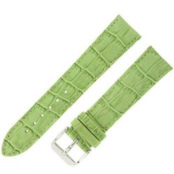 [worldbuyer] Tech Swiss Watch Band Crocodile Grain Lime Green Padded Leather Strap Mens 24/1362042