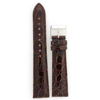 [worldbuyer] Tech Swiss Watch Band Genuine Crocodile Dark Brown Padded Mens 18 millimeter/1404390