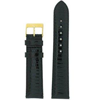 [worldbuyer] Tech Swiss Watch Band Genuine Lizard Black Stitching Mens 22 millimeter/1361560