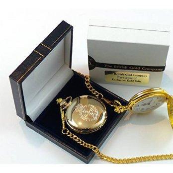 [worldbuyer] The British Gold Company Mens 24K Gold Clad British Ambulance Pocket Watch In/1343450