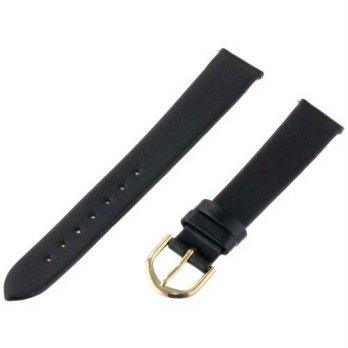 [worldbuyer] Timex Watch Bands Timex Mens Q7B821 Calfskin 16mm Black Replacement Watchband/1354000