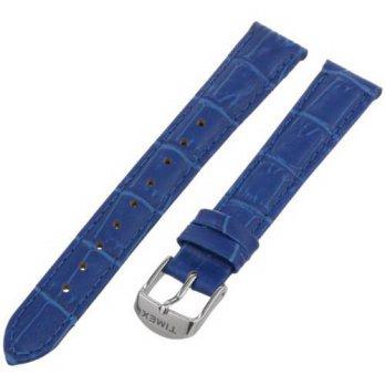 [worldbuyer] Timex Watch Bands Timex Womens T7B945GZ 16mm Blue Croco Patterned Leather Wat/1344234