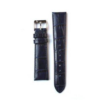 [worldbuyer] Toscana 16mm Blue Polished Alligator Grain Leather Watchband with Nubuck Lini/1345503