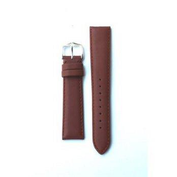 [worldbuyer] Toscana 16mm Classic Tan Italian Calfskin Leather Watchband with S/S Buckle./1350862