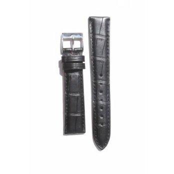 [worldbuyer] Toscana Genuine Louisiana Center Alligator Made in Italy 20mm Matte Black Wat/1343001