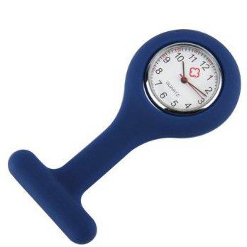 [worldbuyer] URgreat Dark Blue Nurses Brooch Silicone Rubber Tunic Fob Watch/1341579