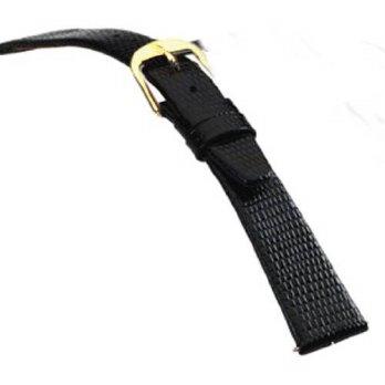 [worldbuyer] US Jewels And Gems Mens 17mm Short Flat Lizard-Grain Leather Watch Strap/1402677