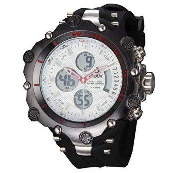 [worldbuyer] USWAT New Chrono Rubber Strap Big Face Men Quartz Analog Digital Military Wri/1380961