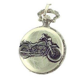 [worldbuyer] Unknown New EXCLUSIVE Two Tone Motorcyle Globe Pocket Watch/1342546